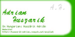 adrian huszarik business card