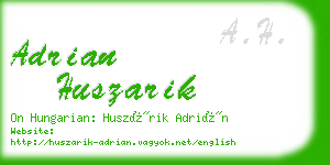 adrian huszarik business card